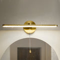RAVENHURST 15.74'' PULL ROPE LED LINEAR VANITY LIGHT IN BLACK AND BRONZE