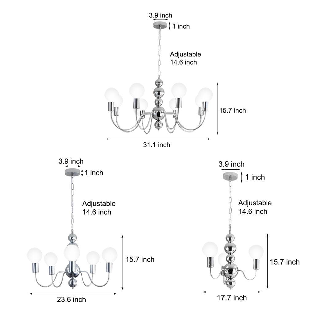 VERNON GLAZED ORB SUSPENSION LAMP