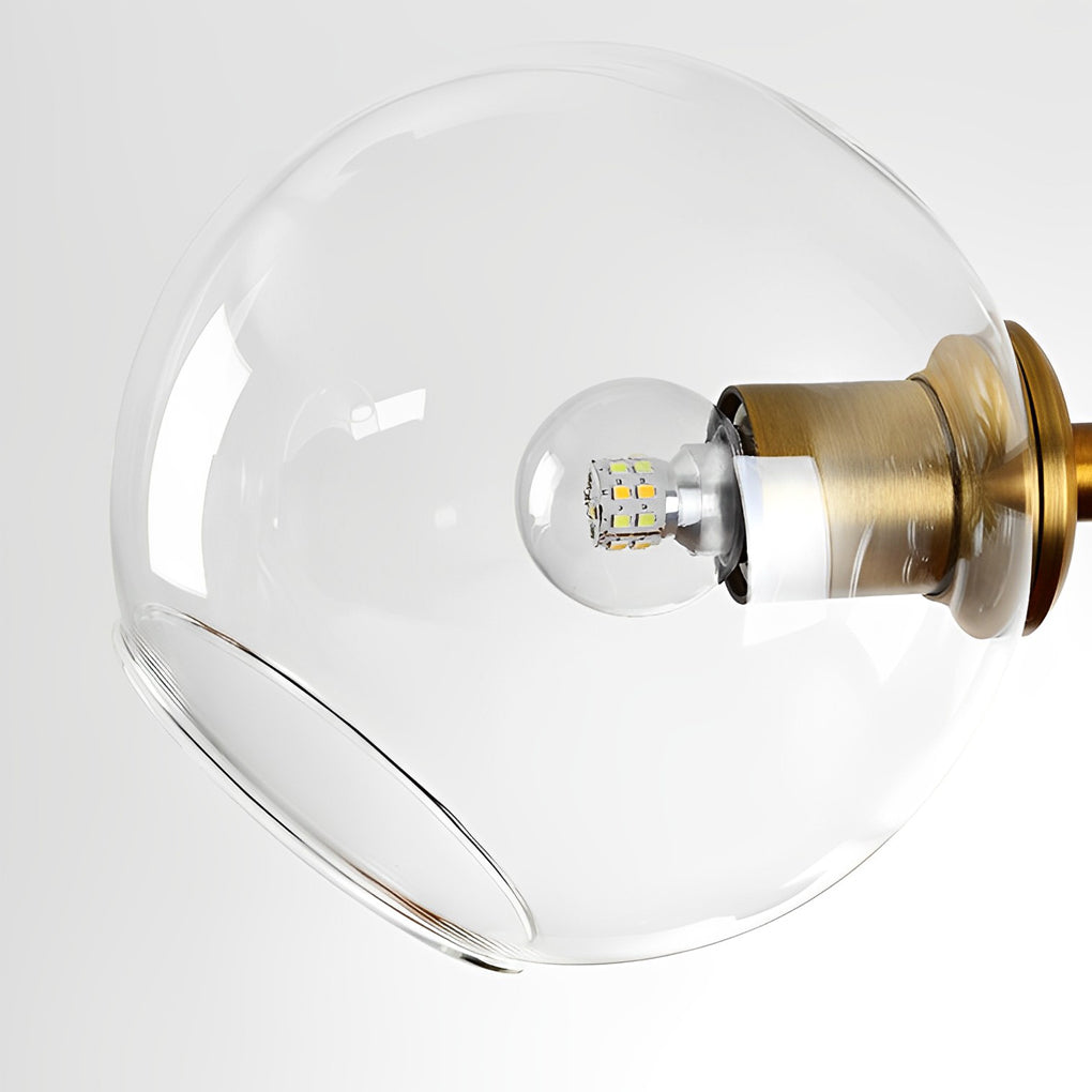 WINTHROP EIGHT-BULB GLASS SHADE CHANDELIER FOR DINING SPACES