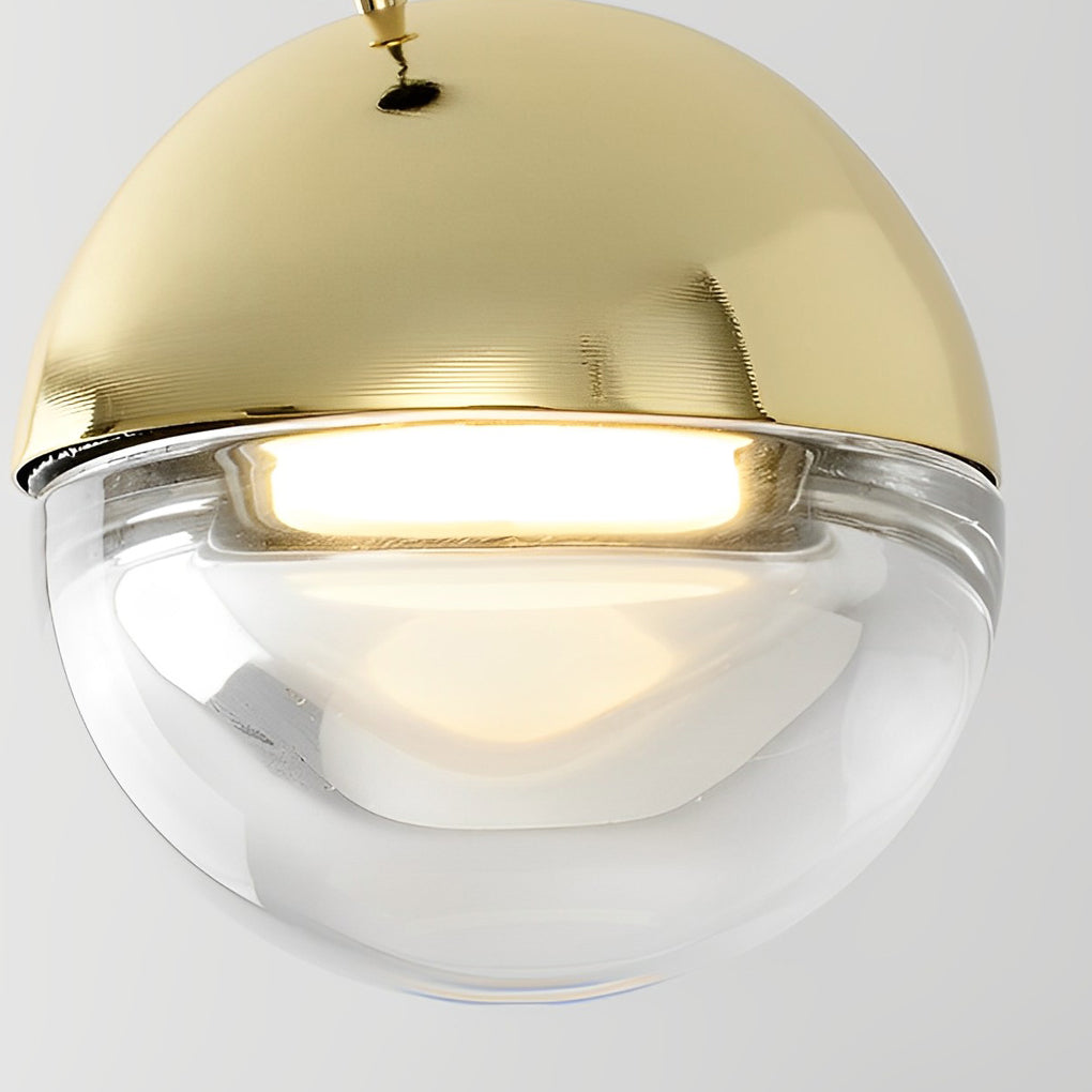 WINTHROPE SPHERICAL ROTATING METAL AND GLASS PENDANT LIGHT