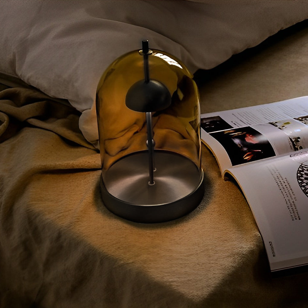 WINTERBOURNE SMOKED GLASS DOME TABLE LANTERN