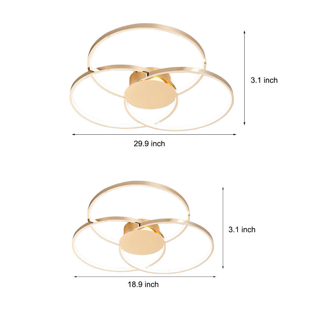 WINTHROP TRIO RING DIMMABLE METAL CEILING LANTERN
