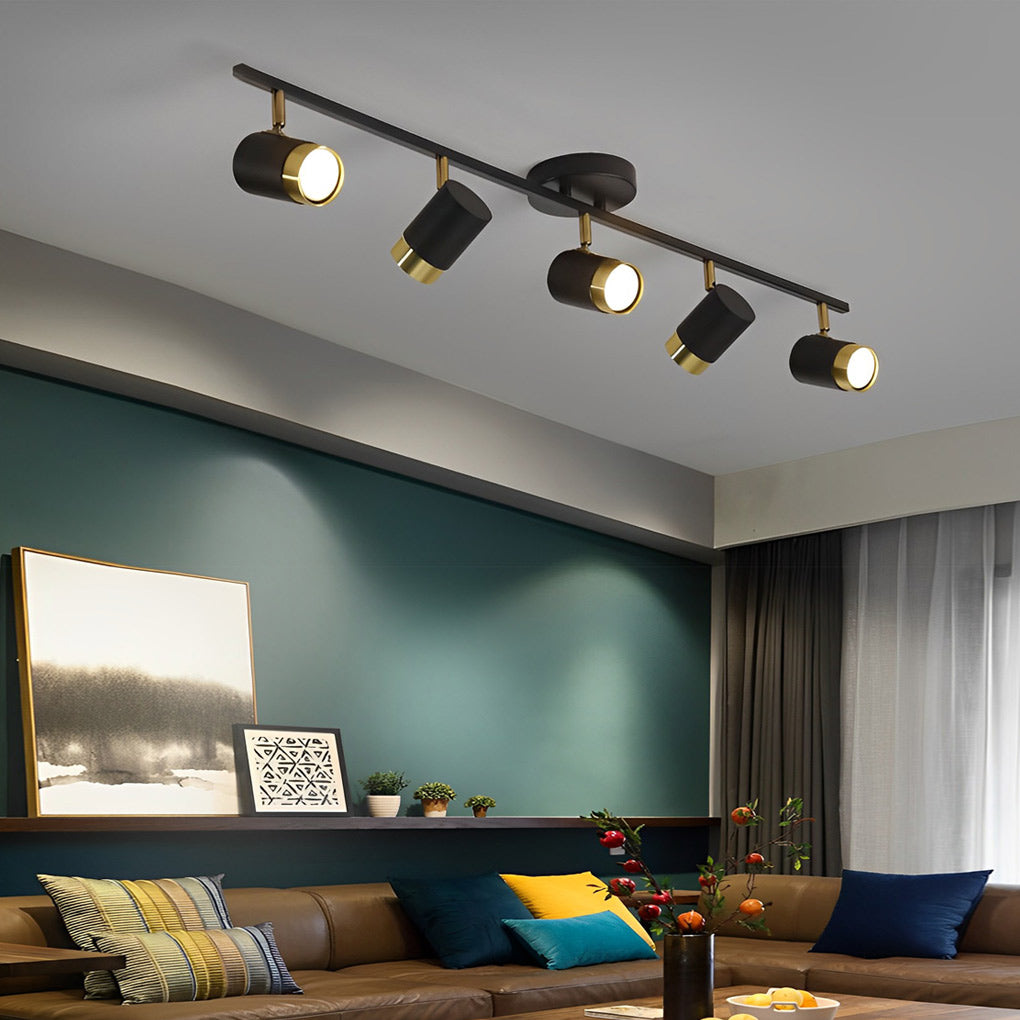 1. **WILLOUGHBY TRIO GU10 LED TRACK SPOTLIGHT** - A sophisticated three-light adjustable spotlight featuring COB technology for focused illumination.

2. **FENWICK QUAD GU10 LED TRACK LIGHT** - A refined four-light surface-mounted spotlight designed for v