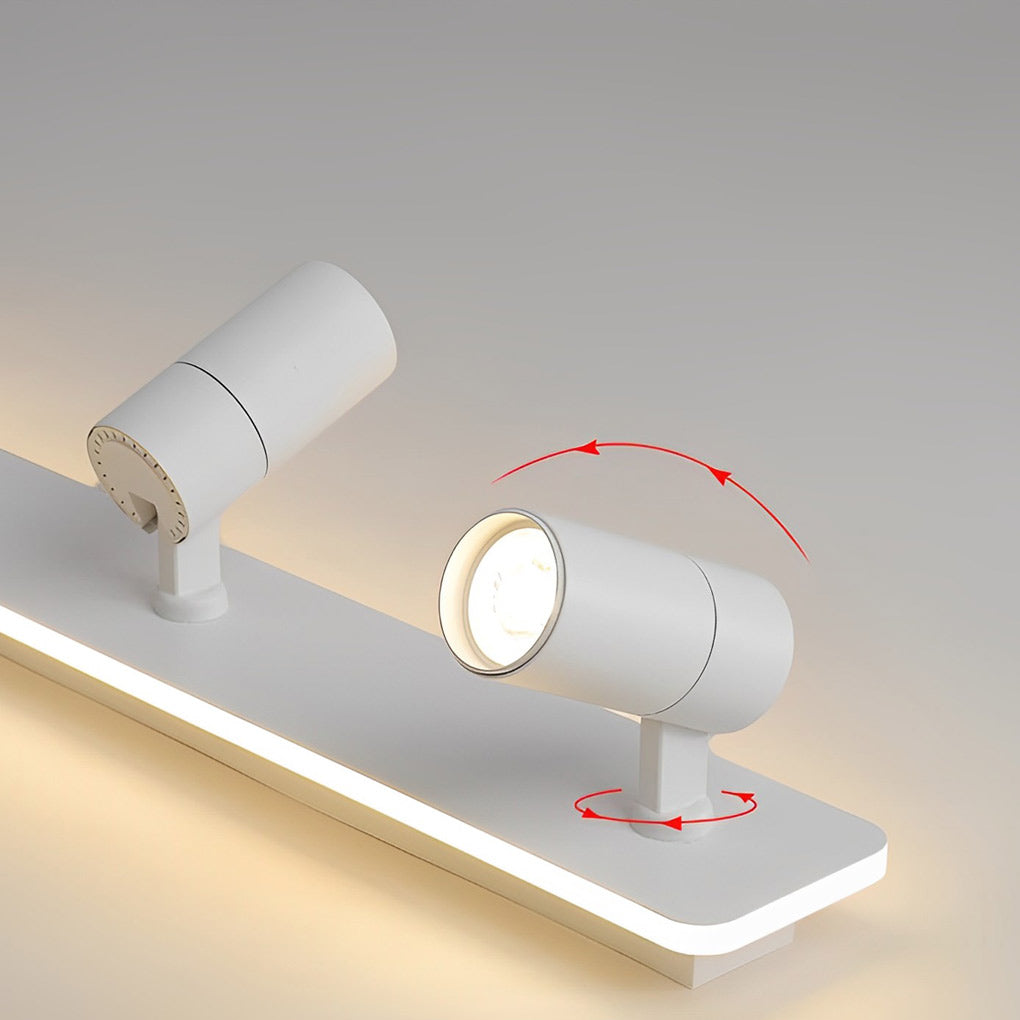 WINTHORPE RECTANGULAR LED FLUSH MOUNT SPOTLIGHT WITH ADJUSTABLE BEAMS