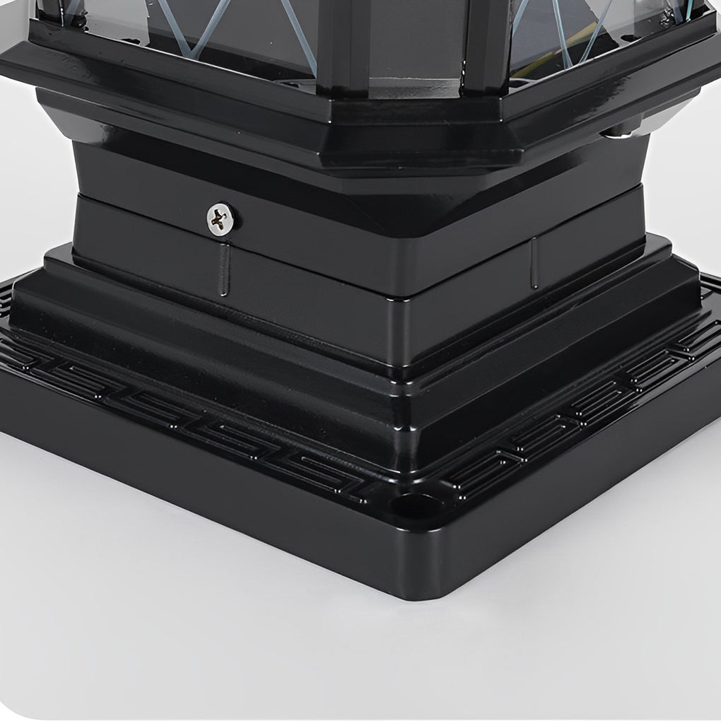 WINDSOR SOLAR-CHARGED FENCE POST LANTERNS WITH REMOTE ILLUMINATION