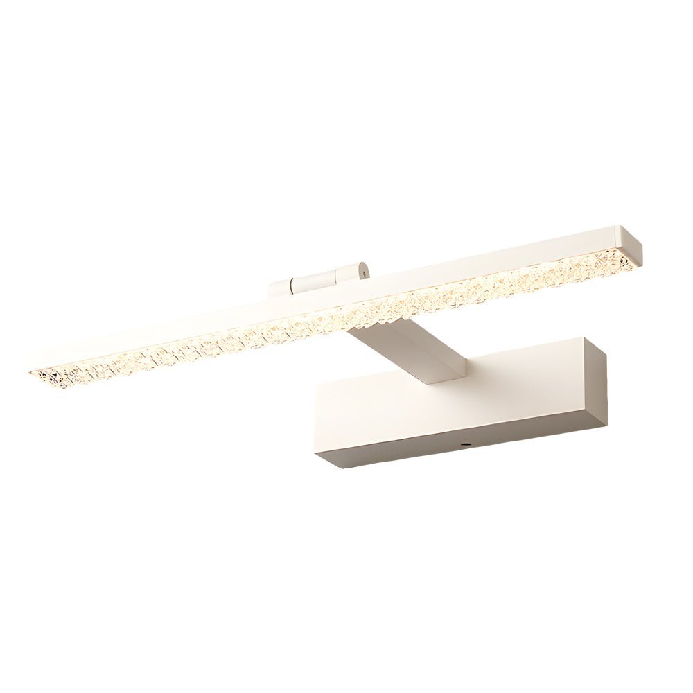 BRIGHTON CRYSTAL GLOW ADJUSTABLE BATHROOM LIGHTING FIXTURE WITH DIMMABLE ACRYLIC SHADE