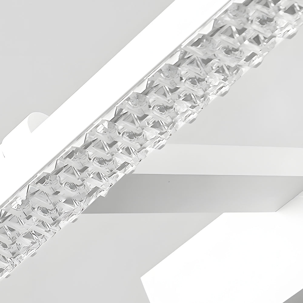 BRIGHTON CRYSTAL GLOW ADJUSTABLE BATHROOM LIGHTING FIXTURE WITH DIMMABLE ACRYLIC SHADE
