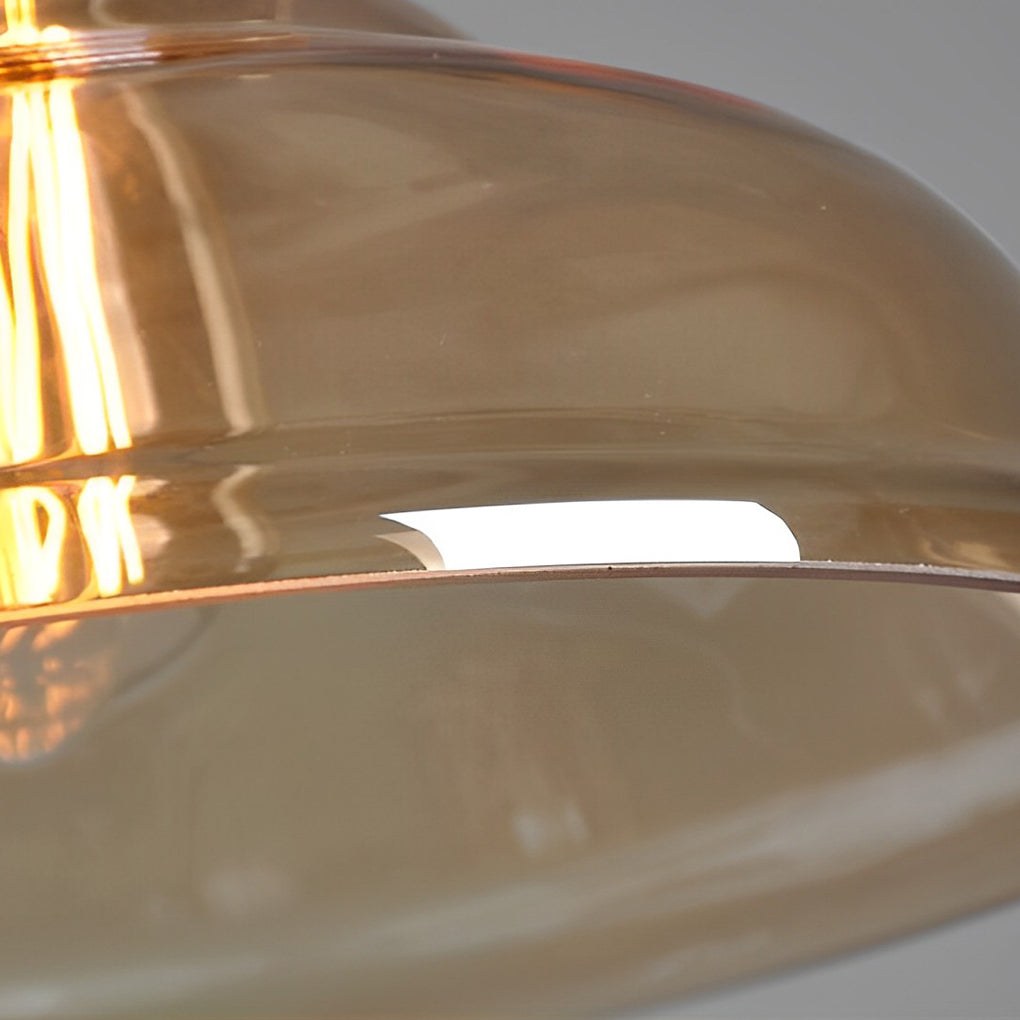 WINTHORPE SMOKED GLASS INDUSTRIAL HANGING LANTERN