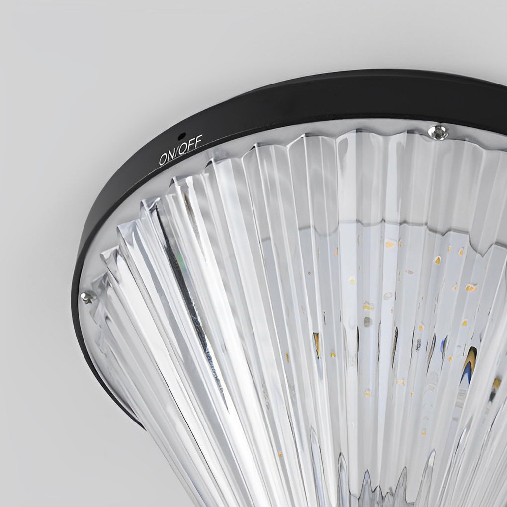 RAVENSCROFT RIBBED SHADE SOLAR GARDEN ORB