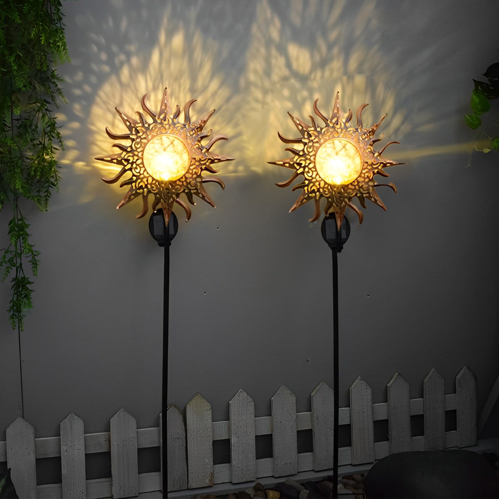 ASTRAL EMBER SOLAR GARDEN LANTERN WITH CELESTIAL PROJECTION