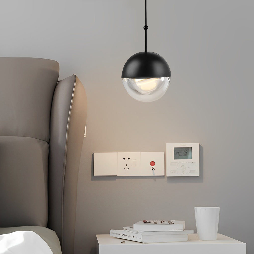 WINTHROPE SPHERICAL ROTATING METAL AND GLASS PENDANT LIGHT