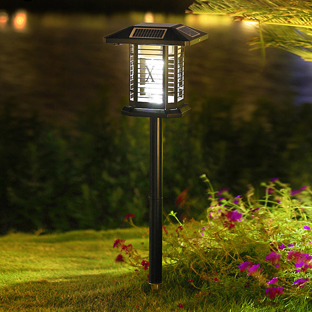 WINDSOR SOLAR MOSQUITO REPELLENT LANTERN WITH DUAL ILLUMINATION AND WEATHERPROOF DESIGN