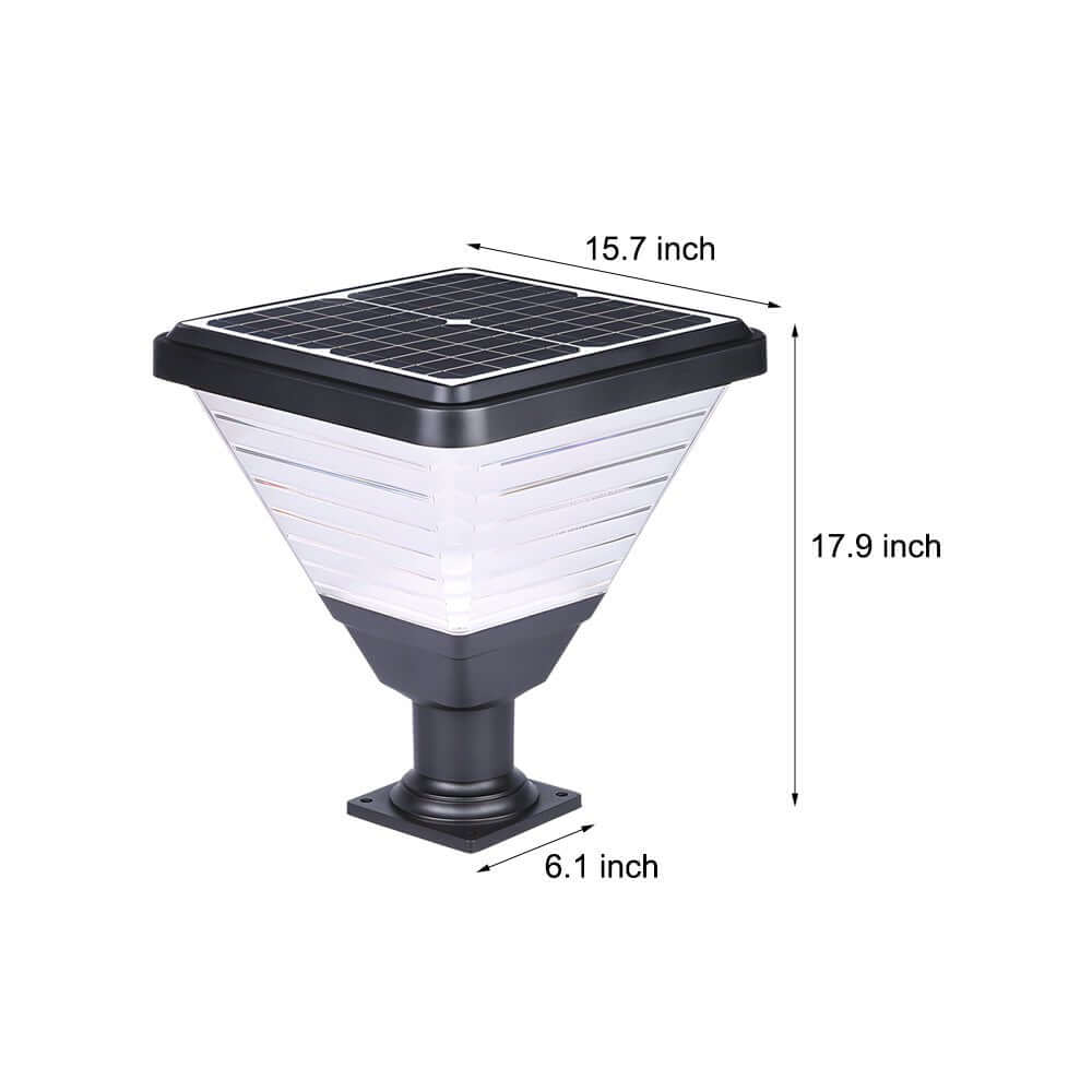 RAVENHURST 17.9-INCH SOLAR-POWERED SQUARE PIER LIGHT