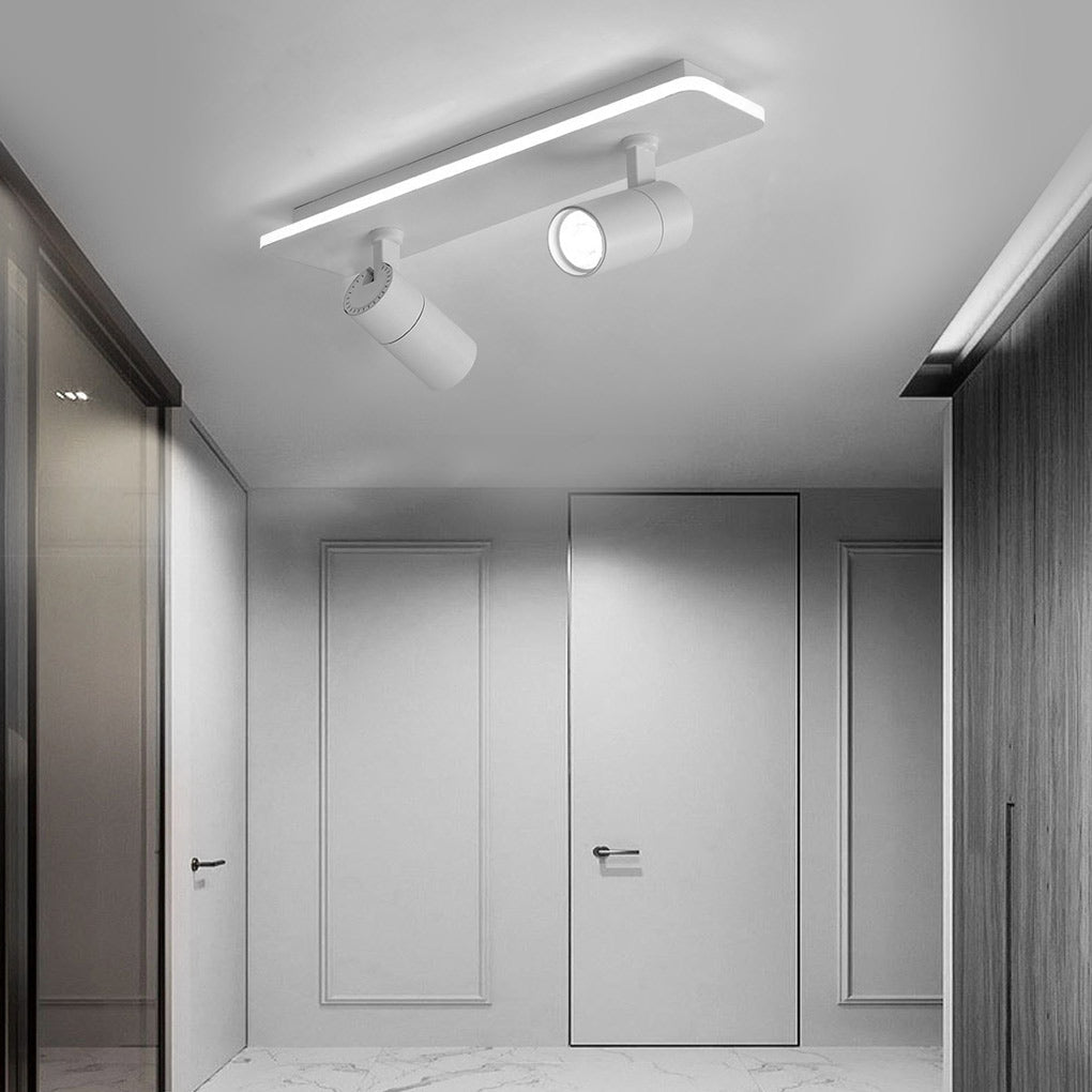 WINTHORPE RECTANGULAR LED FLUSH MOUNT SPOTLIGHT WITH ADJUSTABLE BEAMS