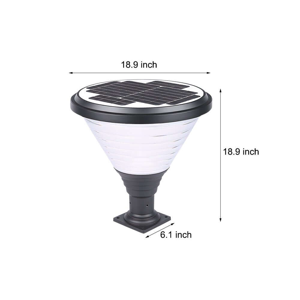 WINTHORPE 18.9-INCH BLACK ROUND PIER MOUNT LIGHT