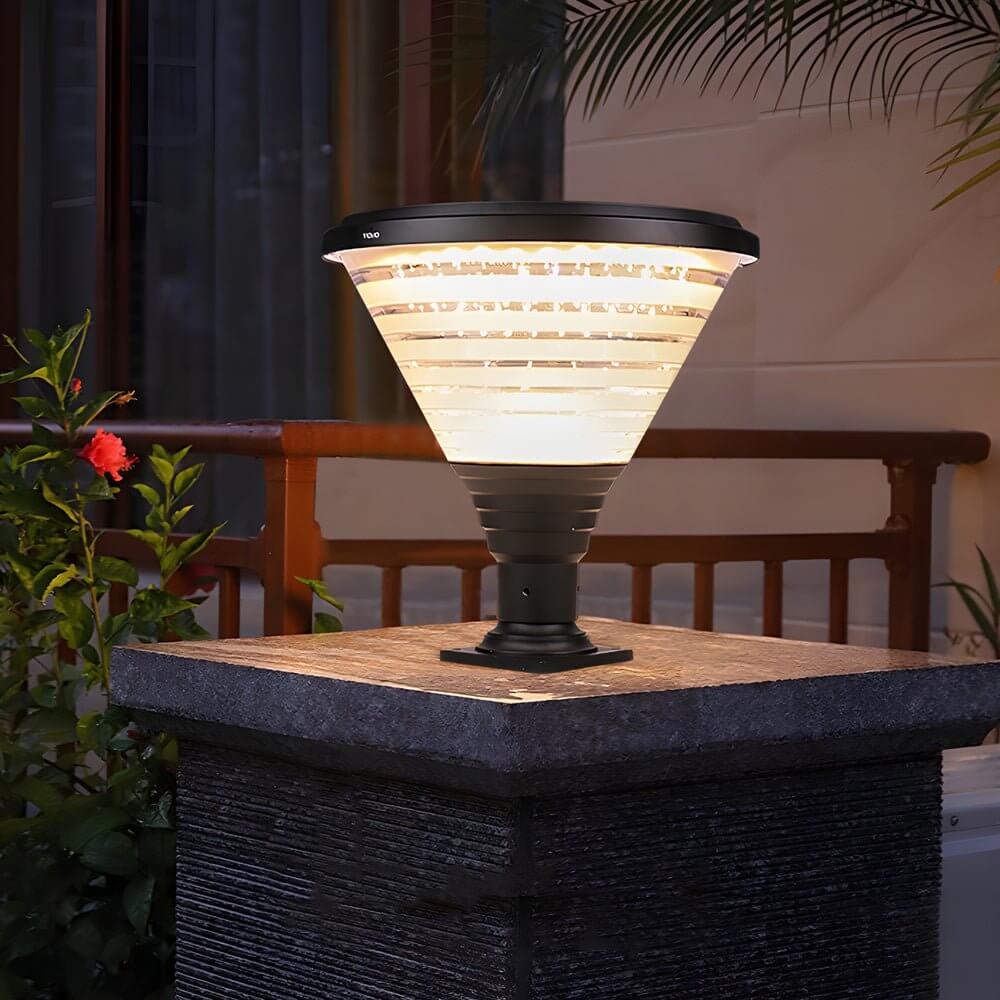 WINTHORPE 18.9-INCH BLACK ROUND PIER MOUNT LIGHT
