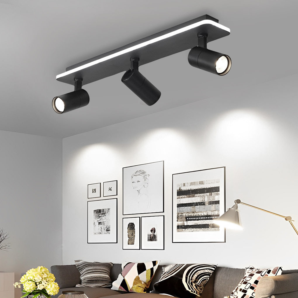 WINTHORPE RECTANGULAR LED FLUSH MOUNT SPOTLIGHT WITH ADJUSTABLE BEAMS