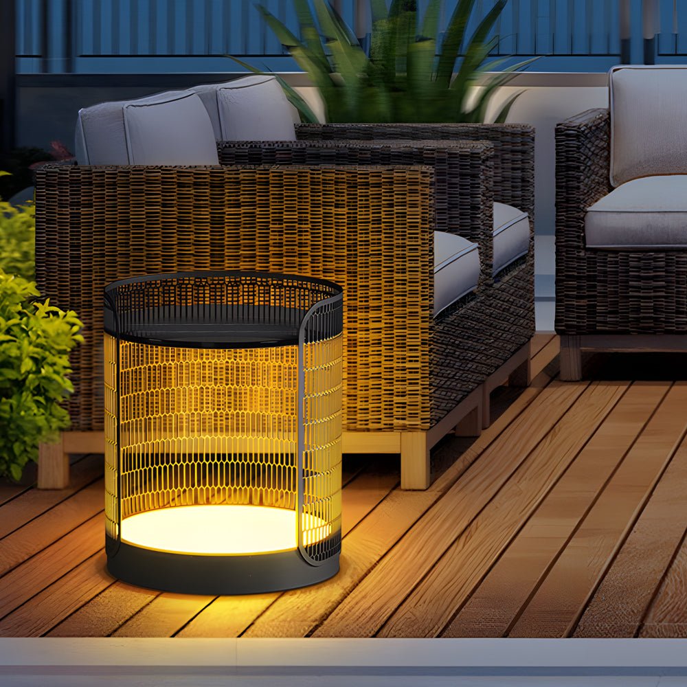 WINDSOR HEIGHTS 19-INCH LED MESH OUTDOOR LAMP WITH TABLE