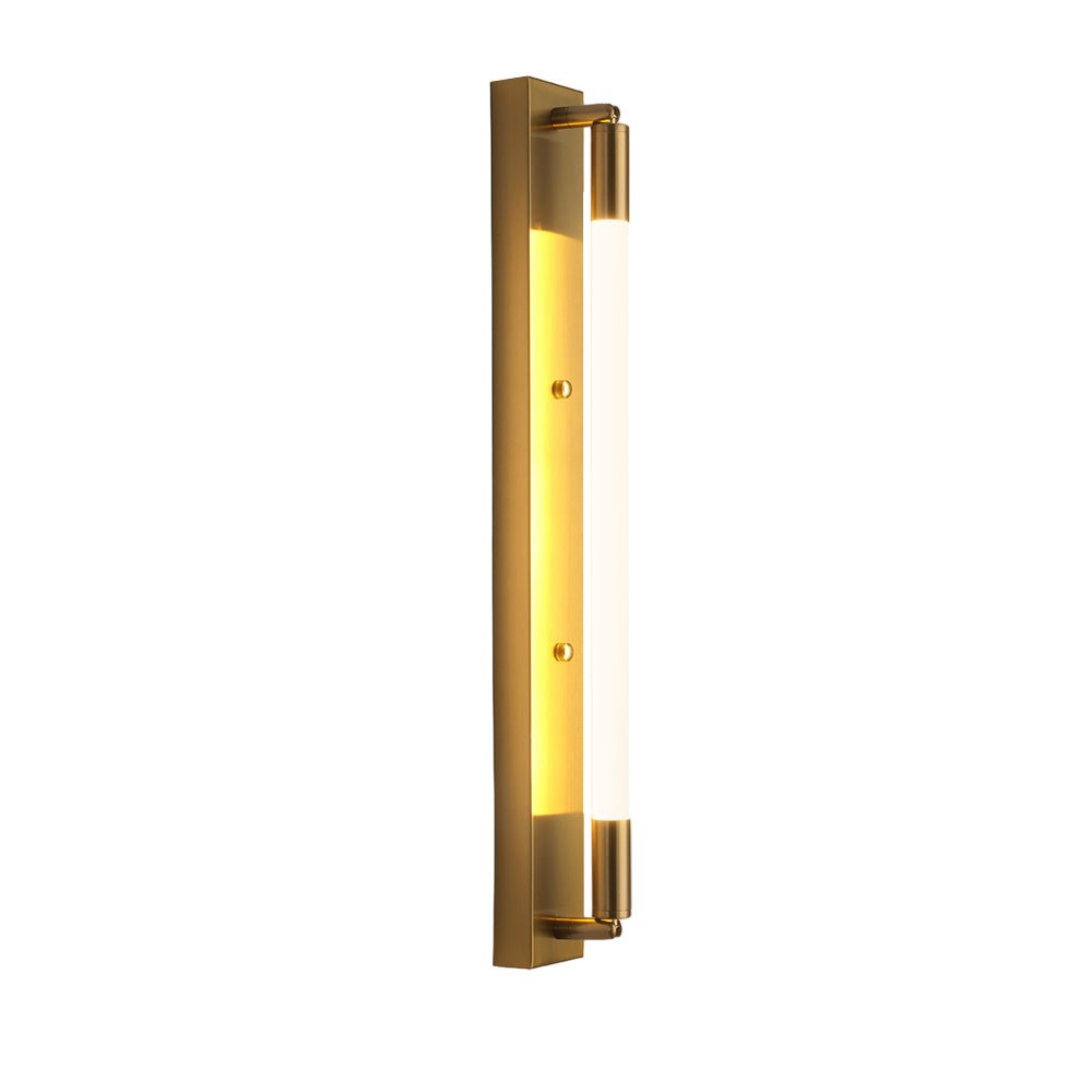 WINTERBORN ACRYLIC TUBE LED WALL SCONCE - Black, Gold, and Chrome Accents