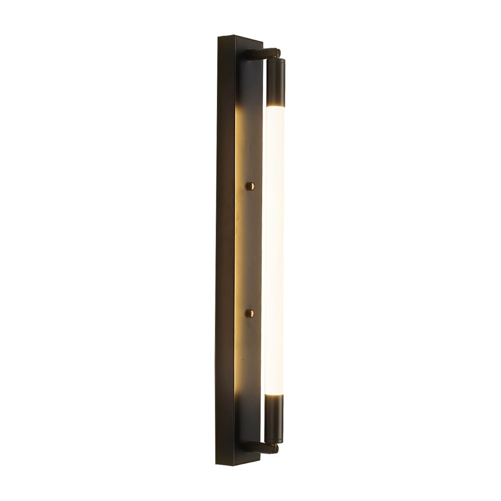 WINTERBORN ACRYLIC TUBE LED WALL SCONCE - Black, Gold, and Chrome Accents