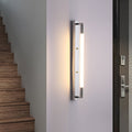 WINTERBORN ACRYLIC TUBE LED WALL SCONCE - Black, Gold, and Chrome Accents