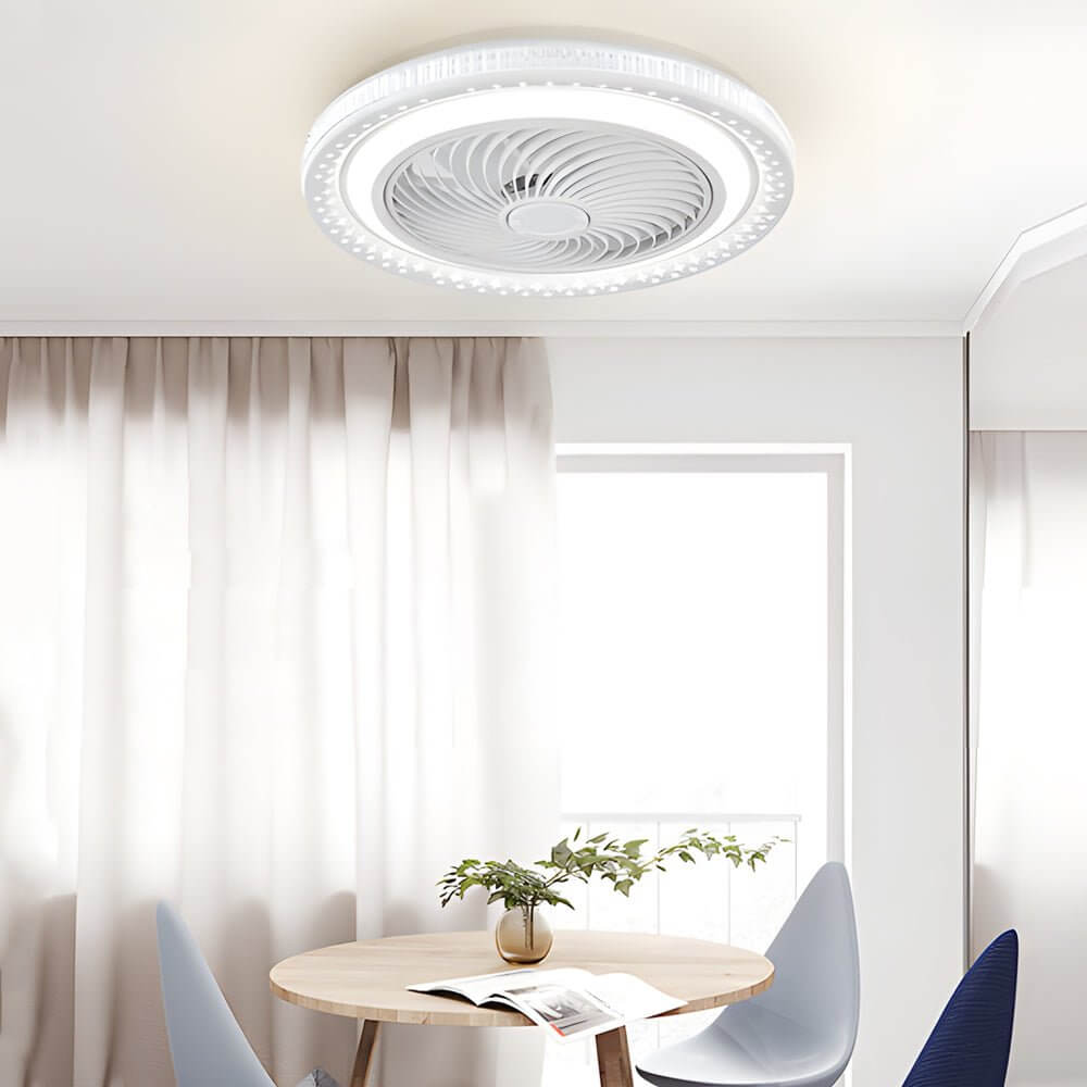 WHITMORE 19.7-INCH AIRFLOW CEILING FAN WITH INTEGRATED LED ILLUMINATION AND REMOTE CONTROL
