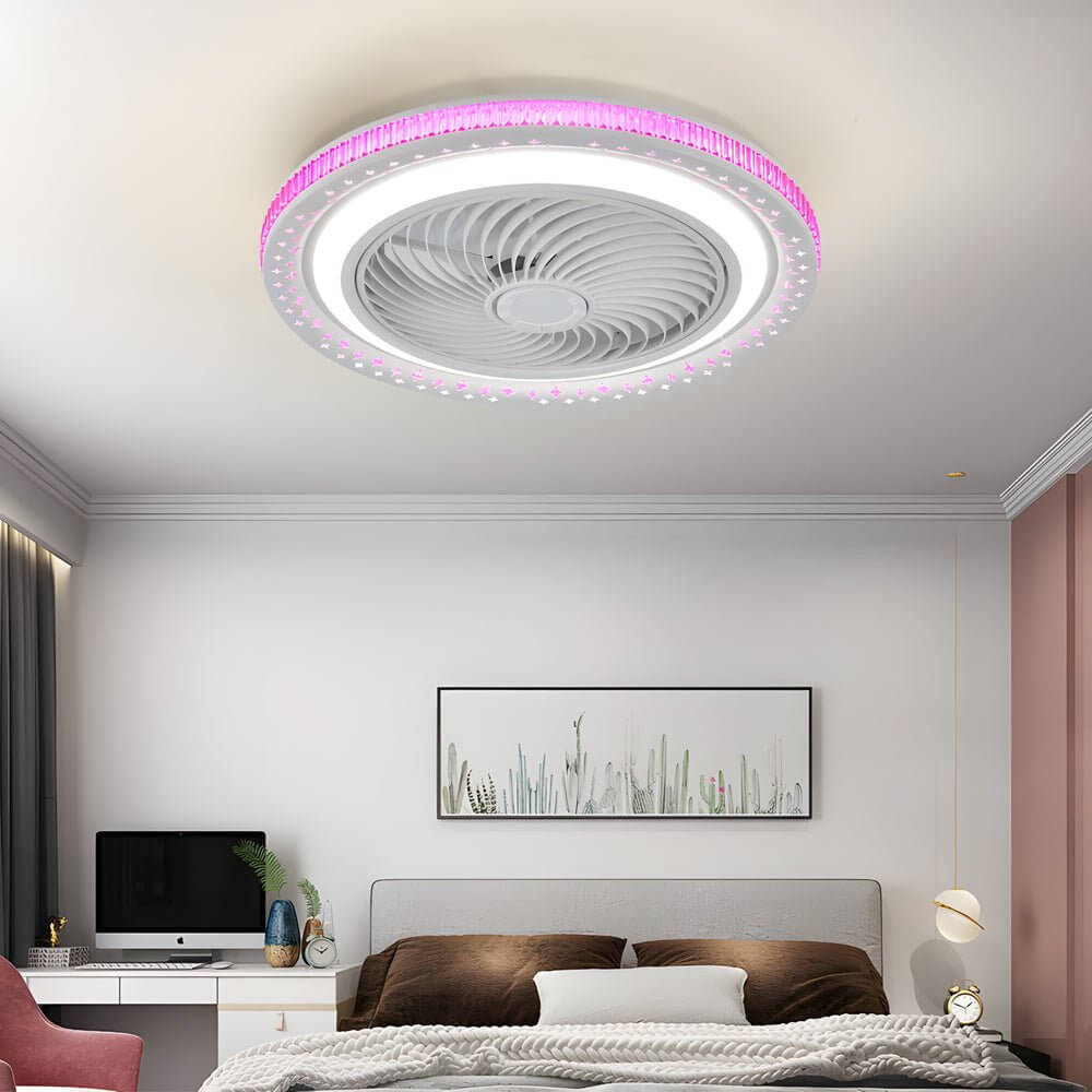 WINDSOR AEROLIGHT 19.7" BLADLESS CEILING FAN WITH INTEGRATED LED ILLUMINATION AND REMOTE CONTROL