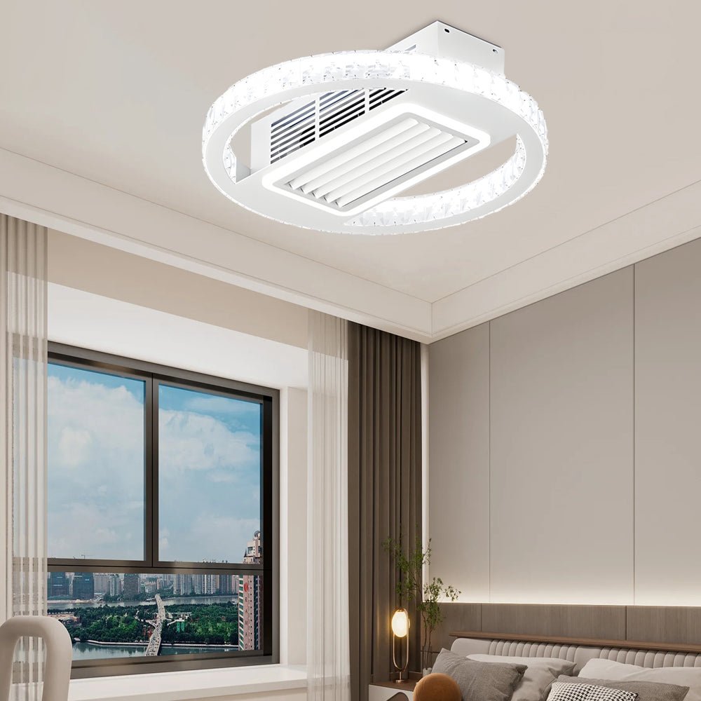 FENWICK WHIRL BLADELESS CEILING FAN WITH INTEGRATED LED ILLUMINATION AND WIRELESS REMOTE