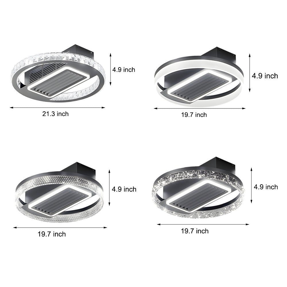 FENWICK WHIRL BLADELESS CEILING FAN WITH INTEGRATED LED ILLUMINATION AND WIRELESS REMOTE