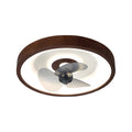 WINDSOR WALNUT 6-SPEED FLUSH MOUNT CEILING FAN WITH LED ILLUMINATION AND REMOTE CONTROL
