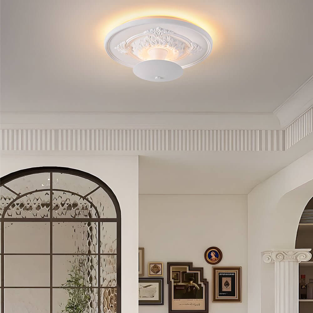 WINTHROP GYPSUM CIRCULAR DIMMABLE LED CEILING FIXTURE