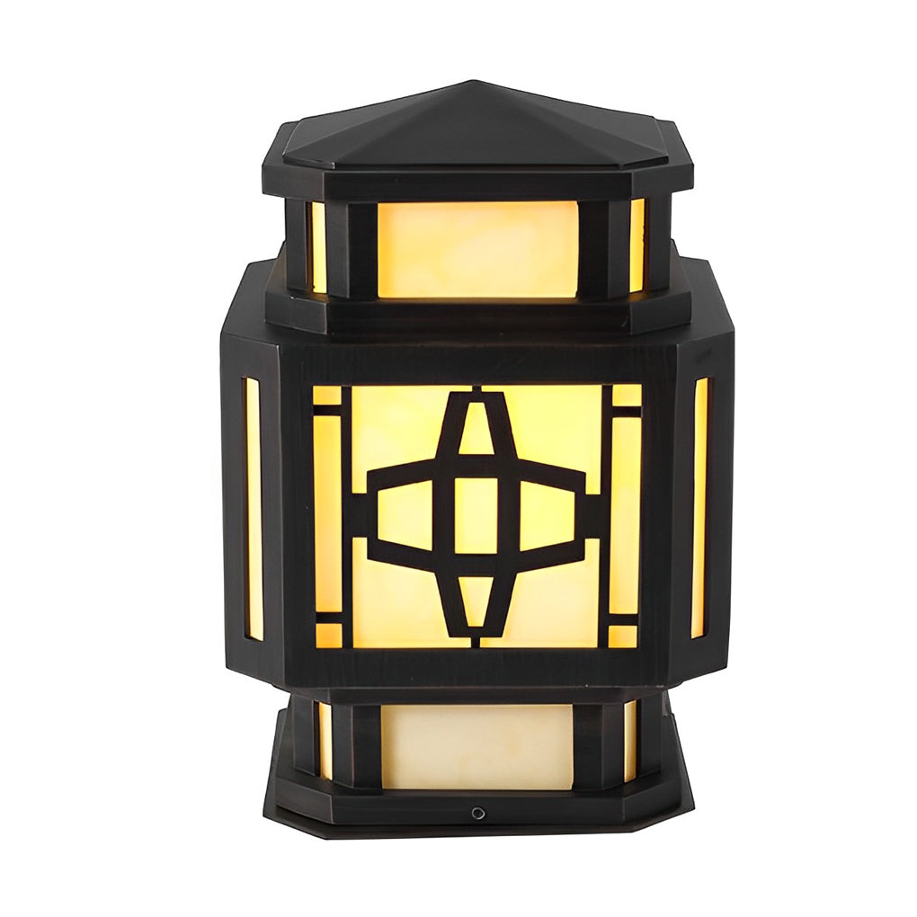 WHITBY BLACKSTONE WATERPROOF OUTDOOR PILLAR LIGHTING