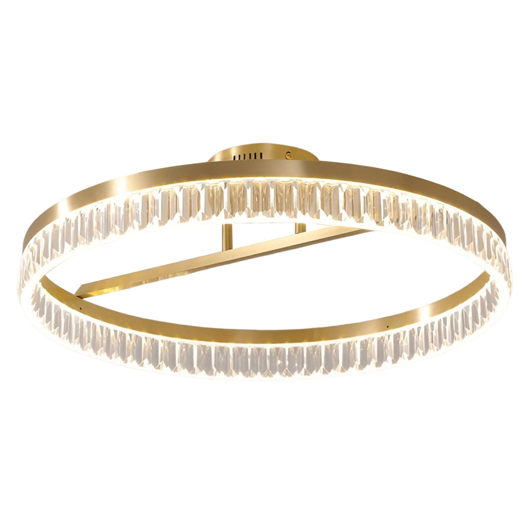 WINDSOR GLOW MODERN CIRCULAR LED CEILING FIXTURE IN GOLD