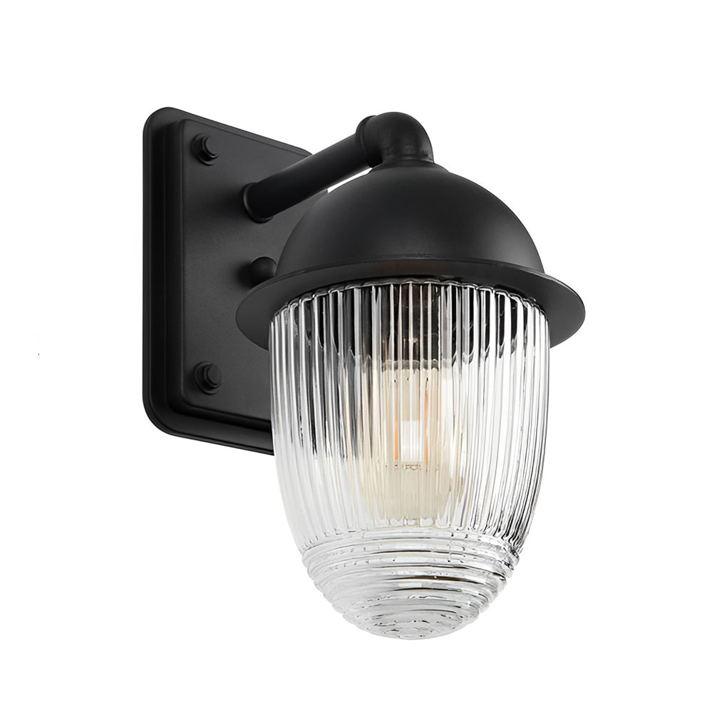 THORNBURY BLACK MATTE GLASS OUTDOOR WALL SCONCE