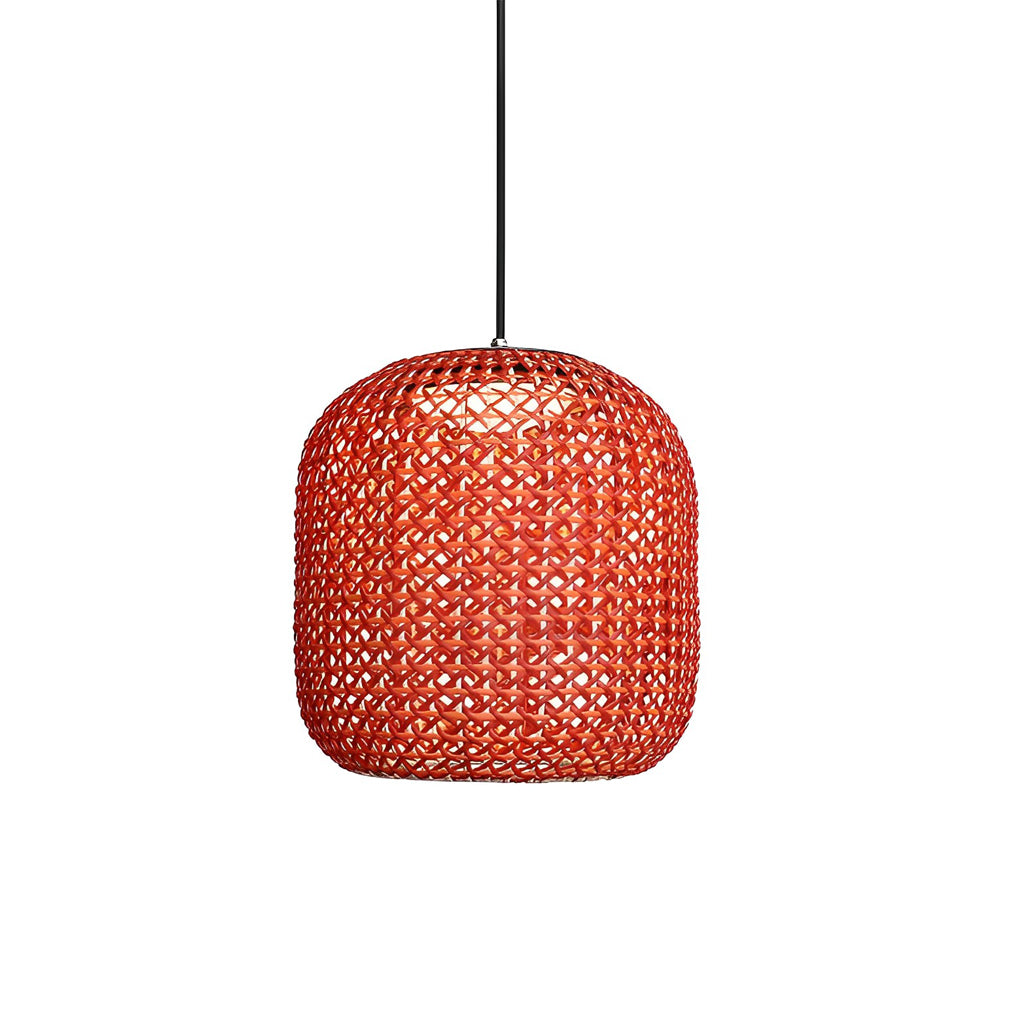 BRAMBLEWICK RED RATTAN LED OUTDOOR LANTERN CHANDELIER