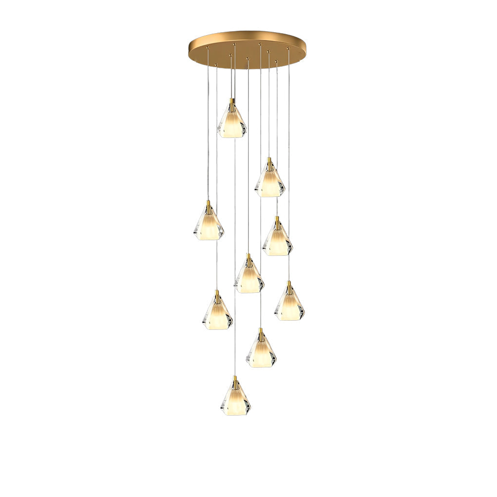 WINTHORPE CRYSTAL GRADUATED DIMMER CHANDELIER