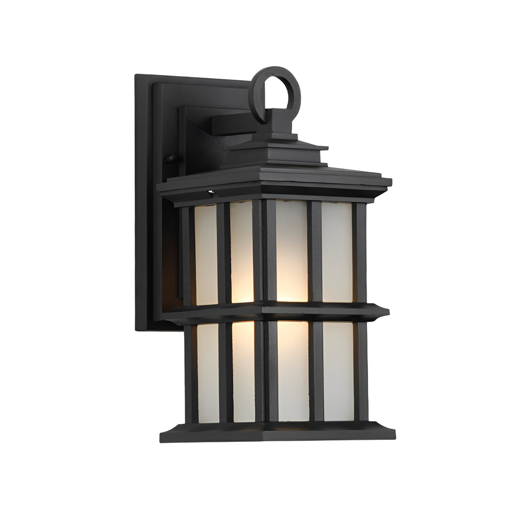 WINDSOR BLACK ALUMINUM OUTDOOR WALL LANTERN