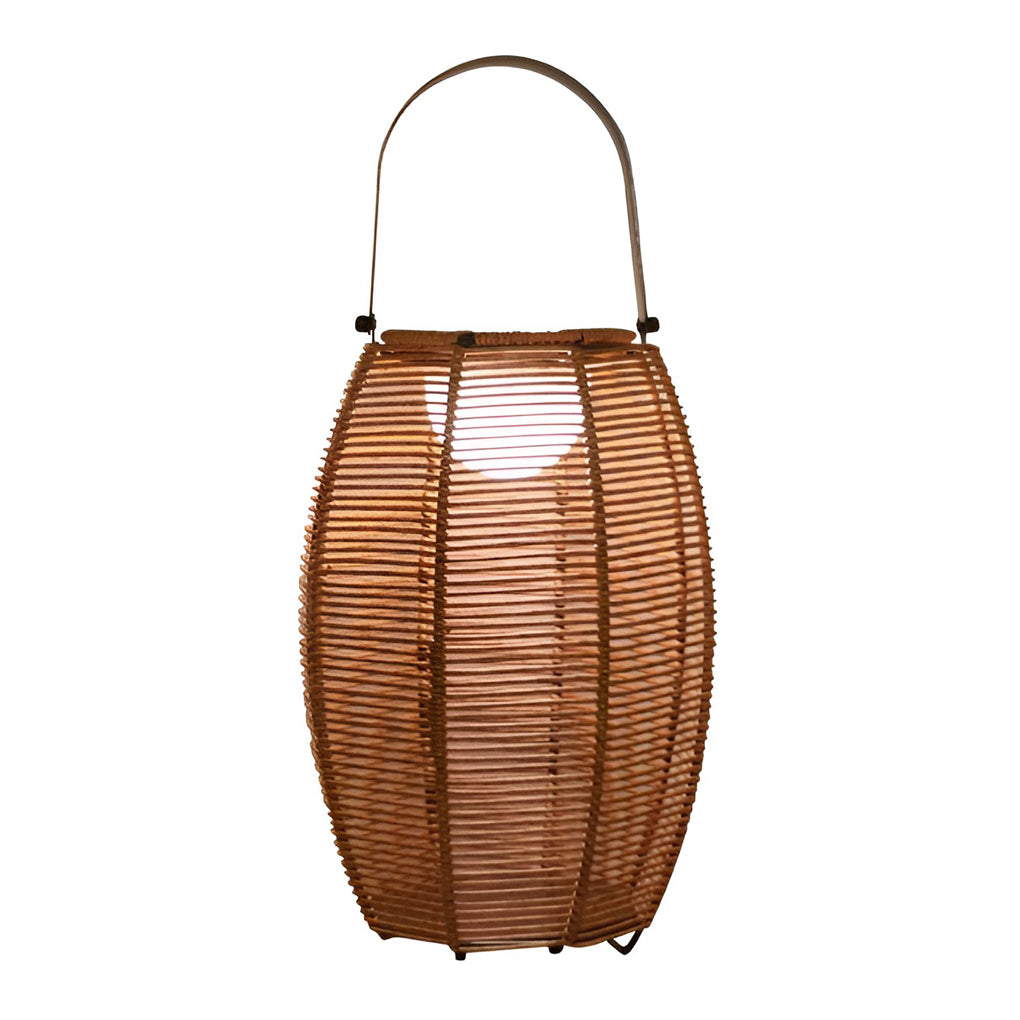 WINTERBOURNE RATTAN LED GLOBE OUTDOOR LANTERN