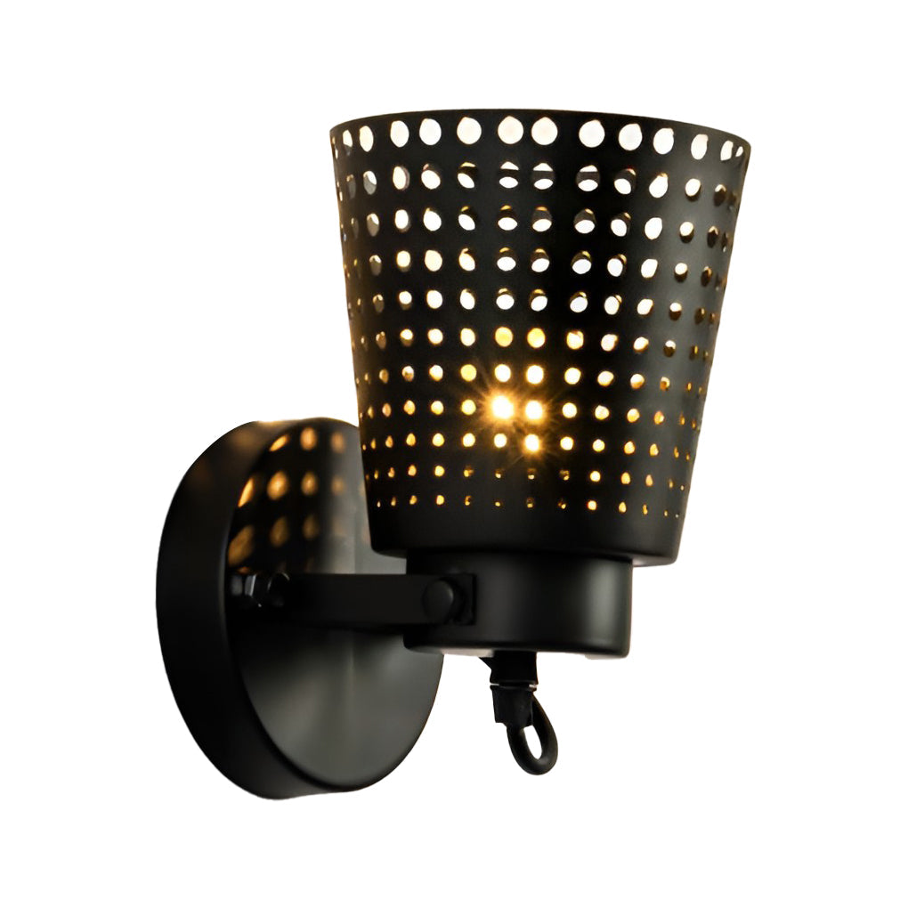 WINTHROP VINTAGE IRON ADJUSTABLE WALL LANTERN