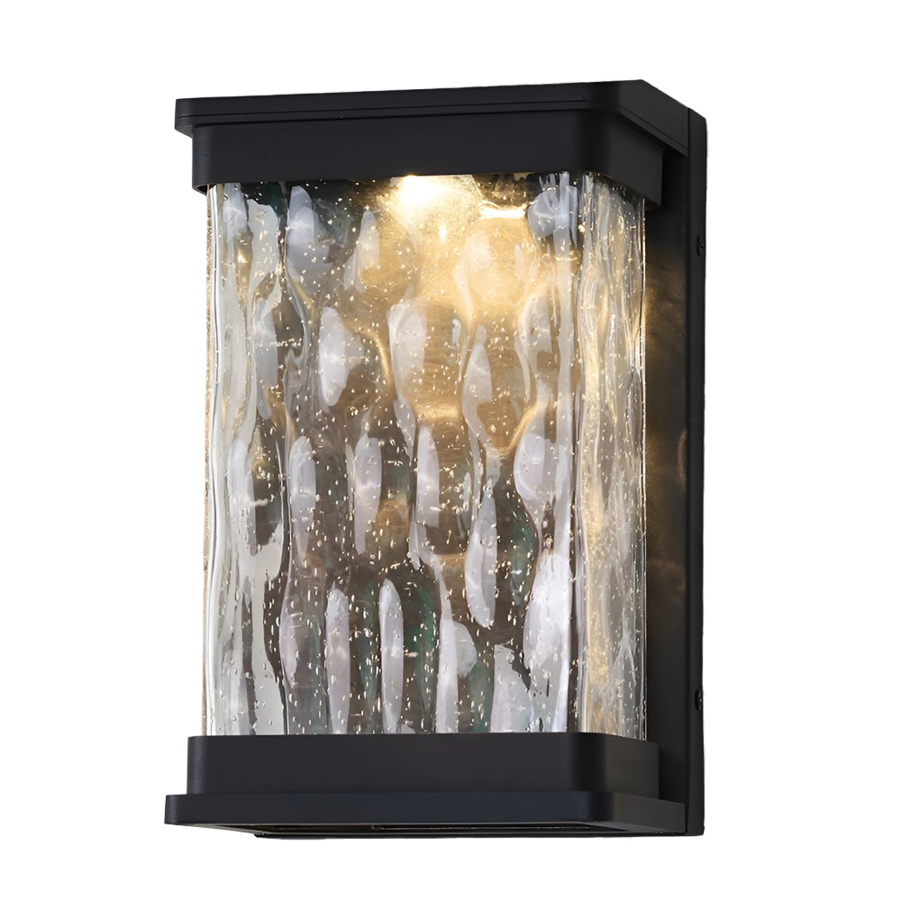 WINDSOR HARBOR AQUA-FUSED GLASS OUTDOOR WALL LIGHT