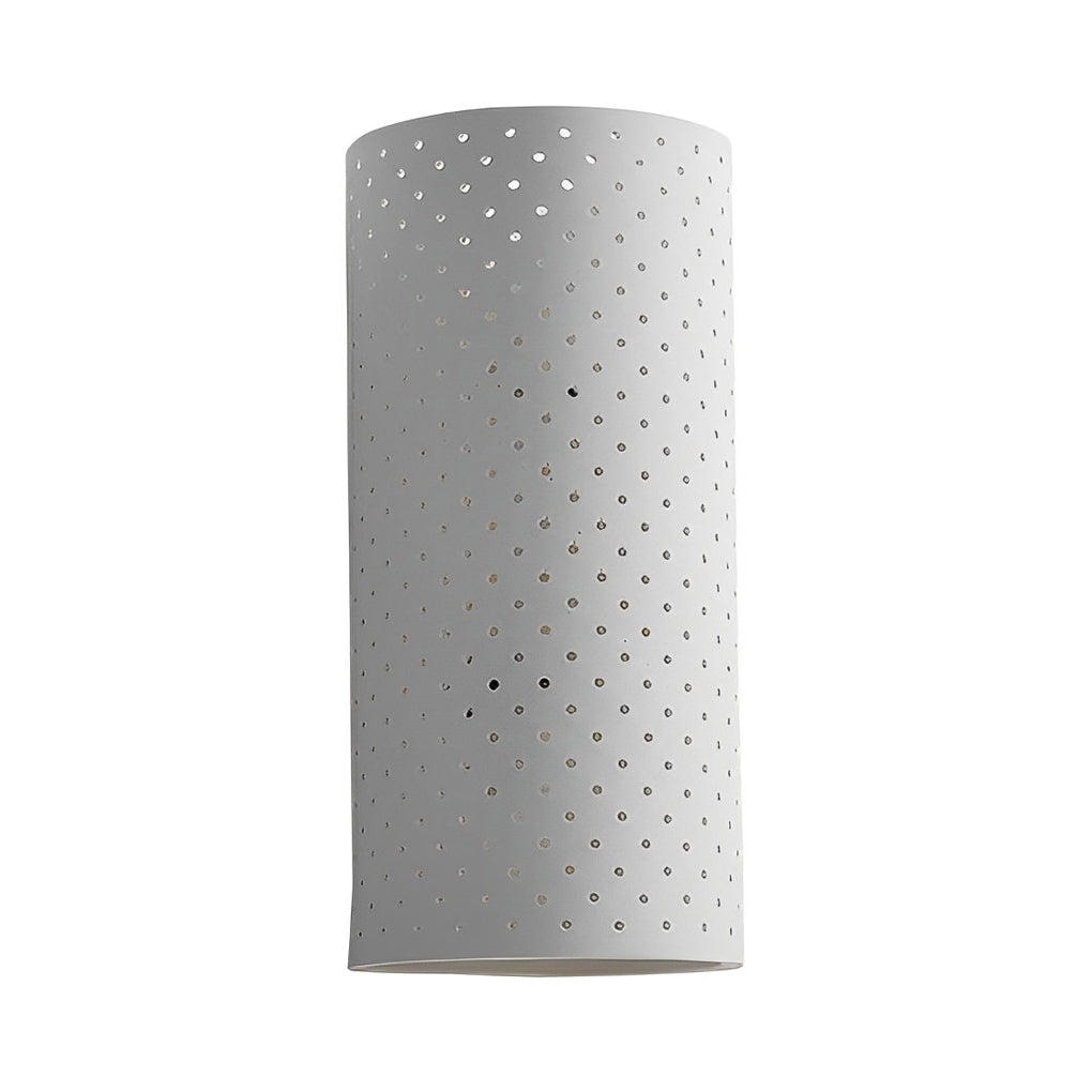 WINTHORPE AQUA CYLINDRICAL GYPSUM WALL SCONCE