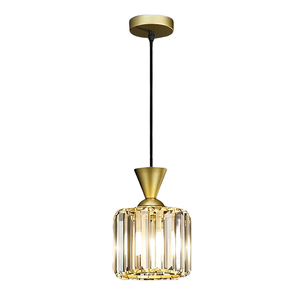 WINTHROP METAL CRYSTAL TRILOGY PENDANT LIGHT
