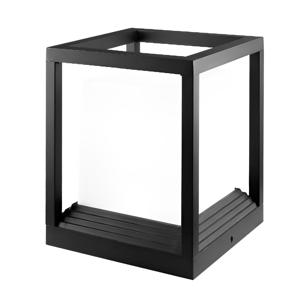 CHARLESTON SQUARE SOLAR FENCE LANTERNS WITH WATERPROOF LED ILLUMINATION