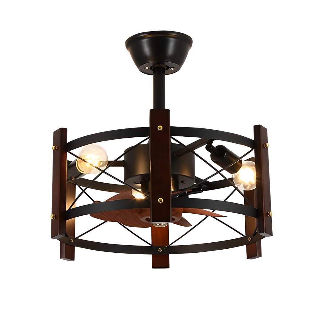 WINTERBOURNE METAL BLADELESS CEILING FAN WITH CHANDELIER