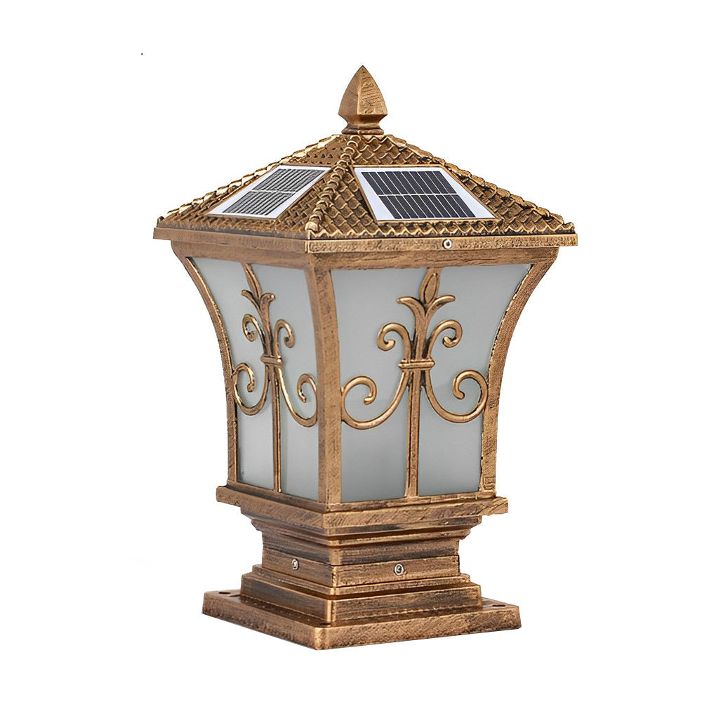 WINTHORPE SOLAR-CHARGED RUSTIC FENCE LANTERNS