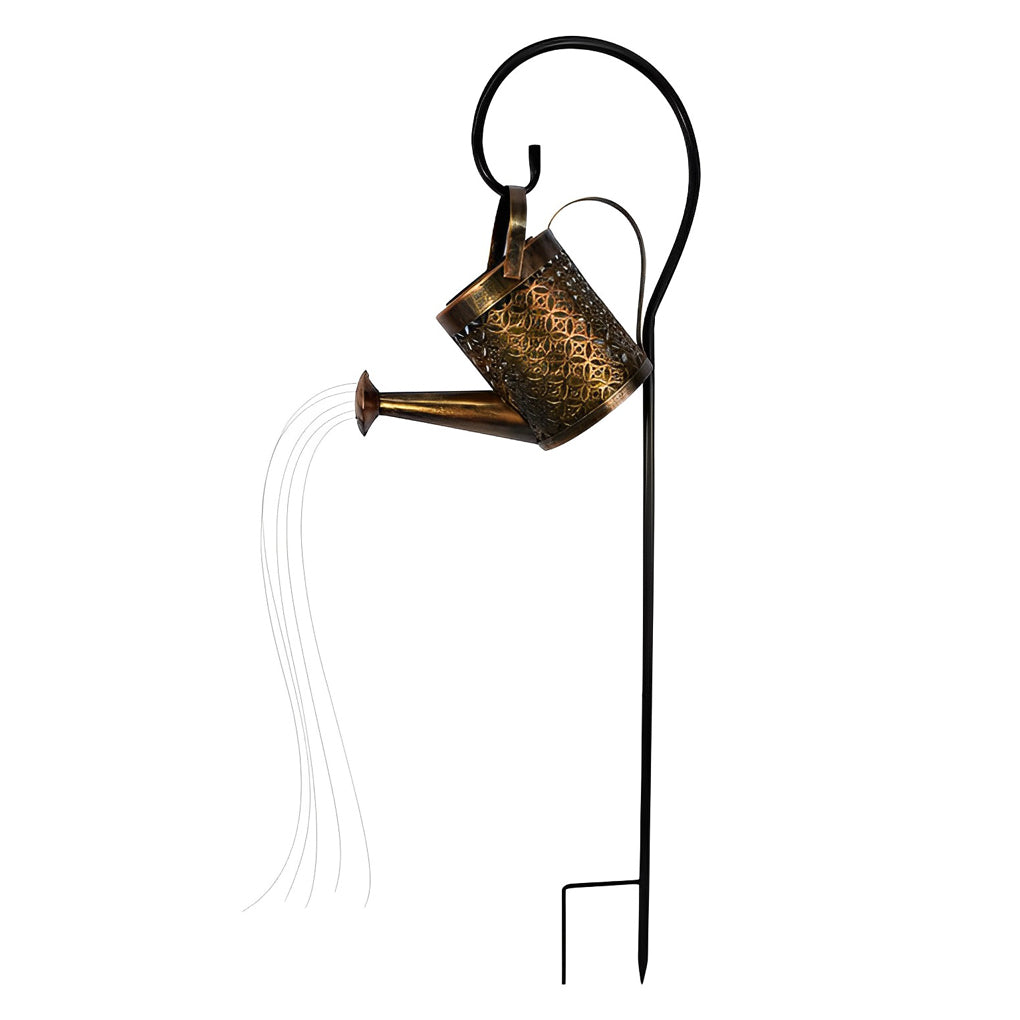 WINDSOR RUSTIC IRON SHOWER LANTERN, SOLAR-POWERED GARDEN LIGHTING FOR OUTDOOR SPACES