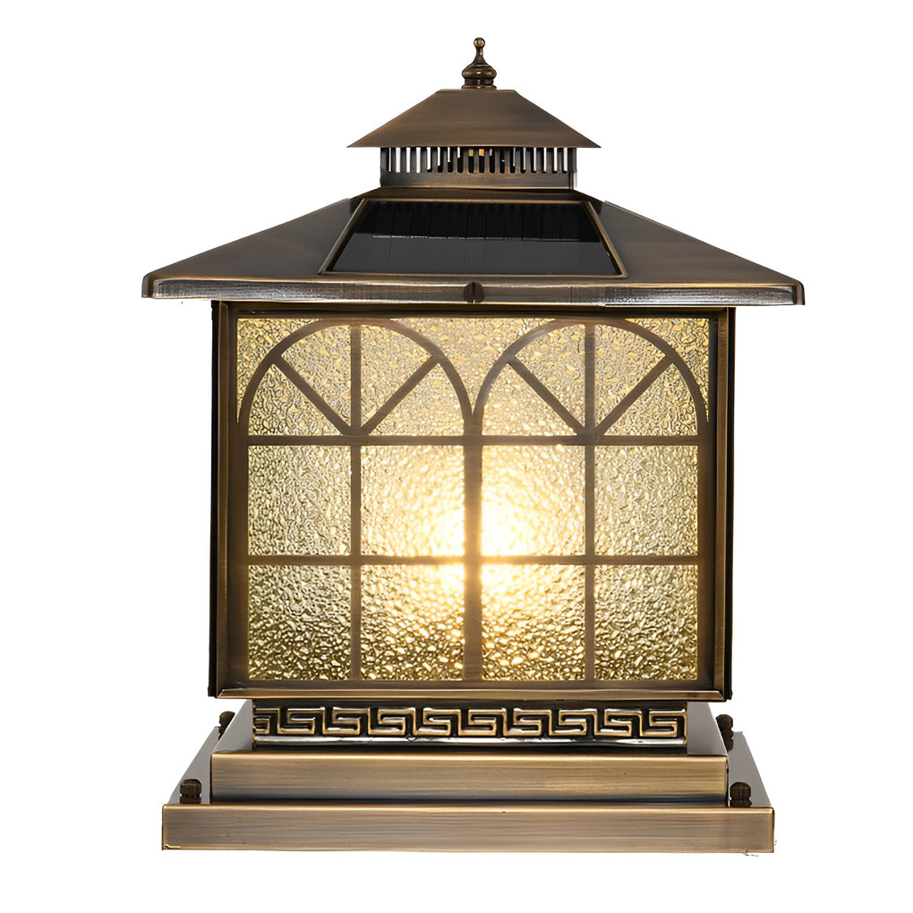 WINCHESTER BRONZE SOLAR POST LANTERNS WITH TRIPLE DIMMING FUNCTION