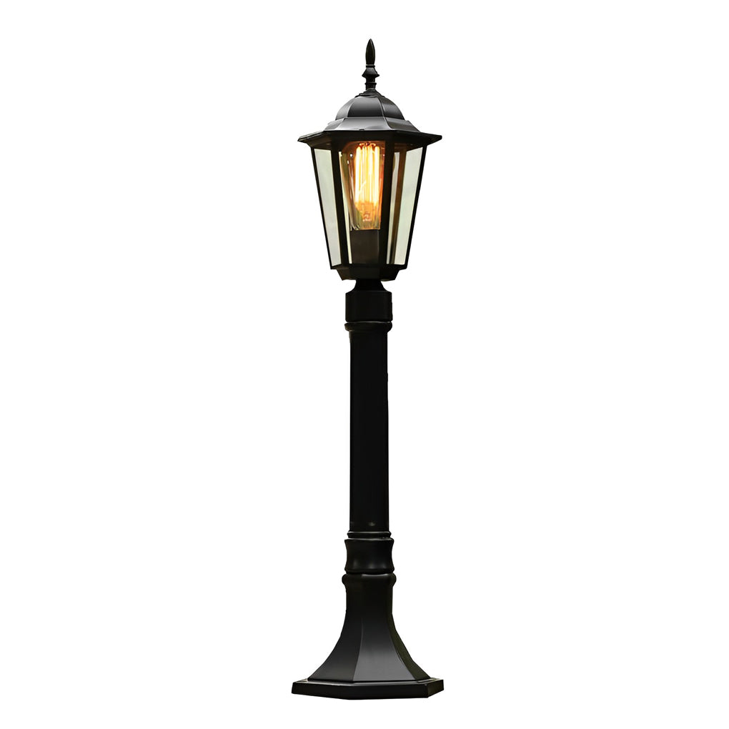 RAVENSCROFT CLASSIC BLACK PATHWAY LANTERN WITH WATERPROOF E27 LED