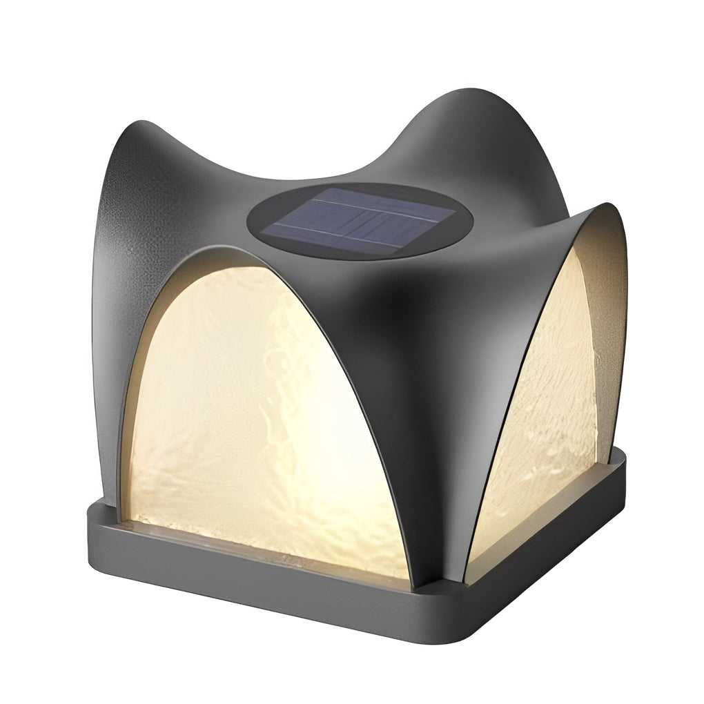 BRAMBLETON BLACK SOLAR POST CAP LIGHTS WITH IP65 WATERPROOFING