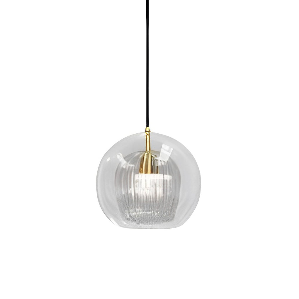 WINDSOR DOUBLE-TIERED GLASS ILLUMINATOR WITH BRASS ACCENTS